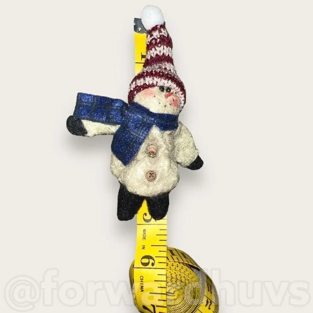 Bundle Sale 3 for $15 | Hand Crafted Cloth Snowman Brooch